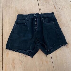Reformation black jean shorts